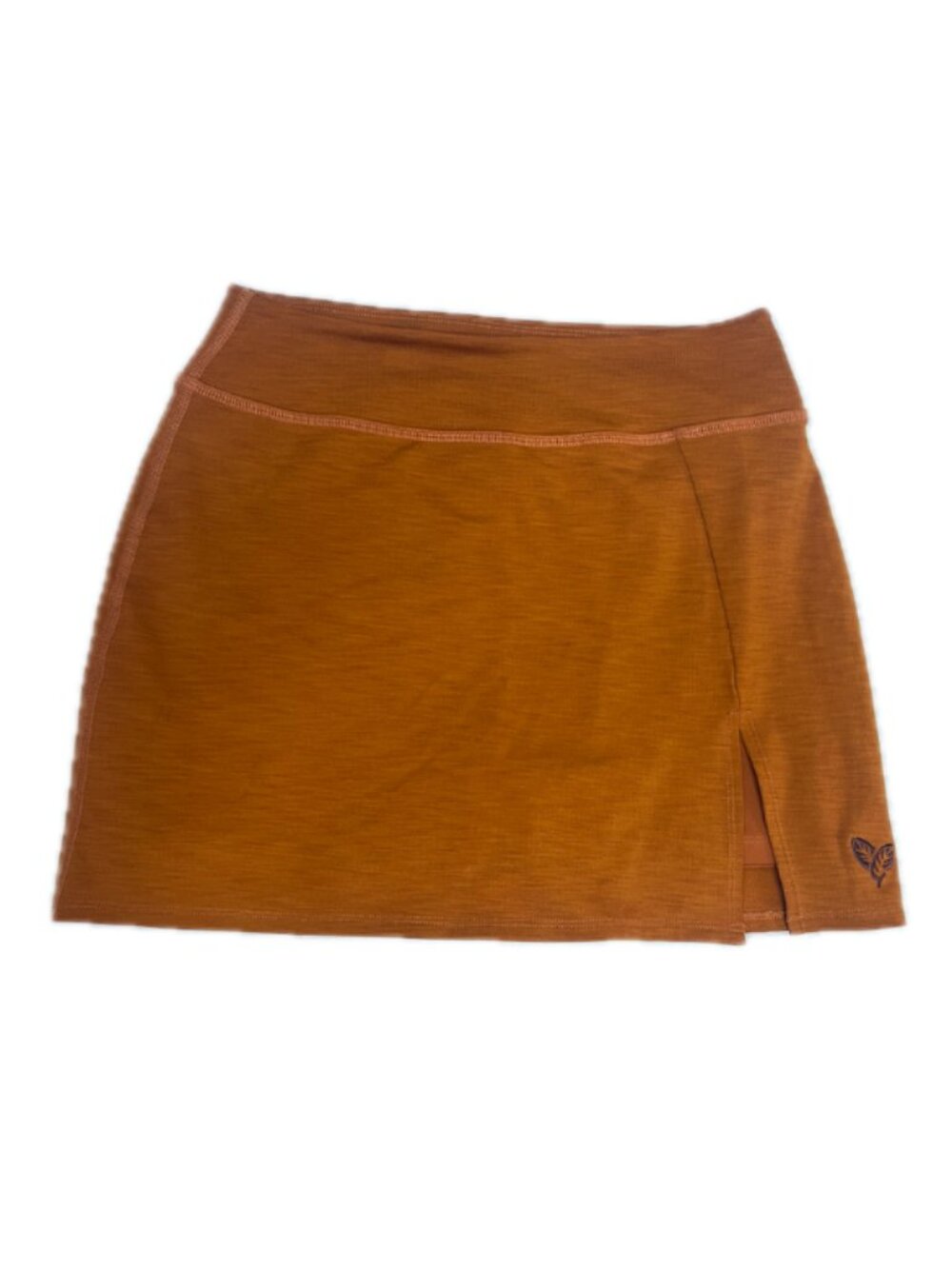 Beyond Yoga Hold Court Burnt Orange Rib Heather Skort Pickleball Tennis sz L